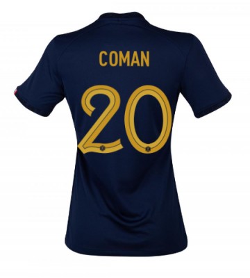 Francja Kingsley Coman #20 Koszulka Podstawowych Kobiety MŚ 2022 Krótki Rękaw